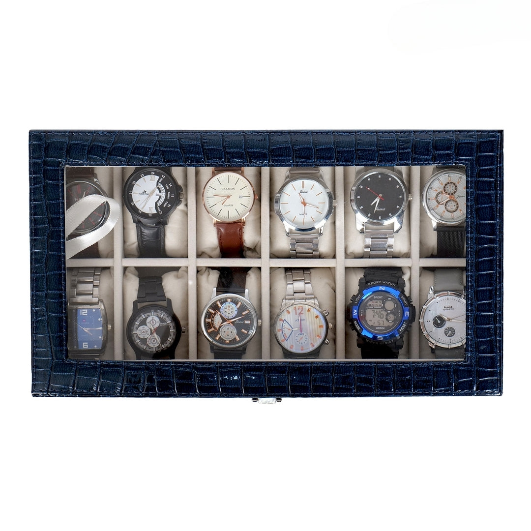 12 Slot Watch Box ( With Glass Top)